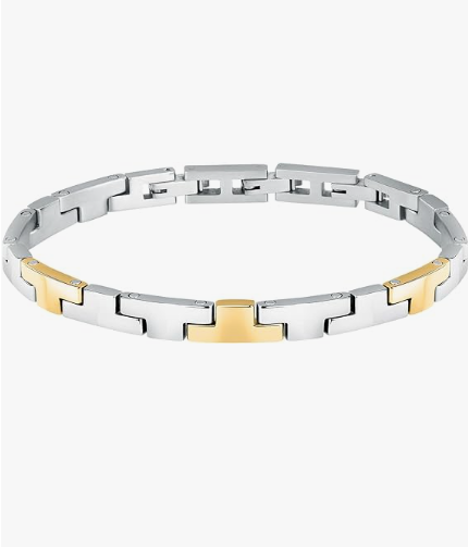 Bracciale Trussardi Donna Acciaio Argento Oro T-Logo  Zirconi  TJAXC16