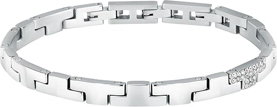 Bracciale Trussardi Donna Acciaio Argento T-Logo  Zirconi  TJAXC17