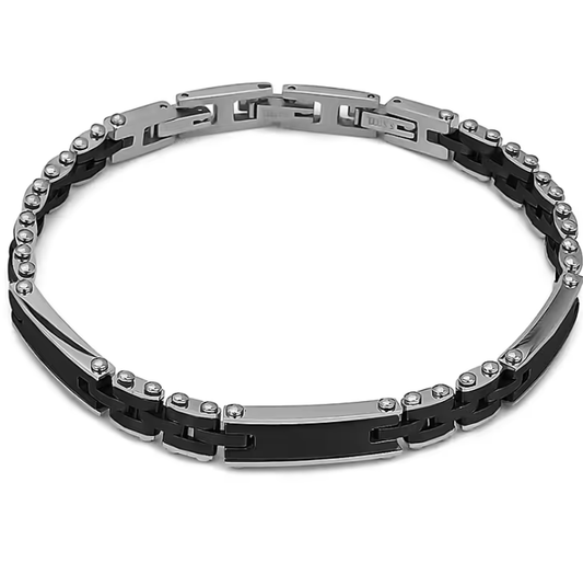 Bracciale Boccadamo Uomo Acciaio Ceramica Nero _ABR633N