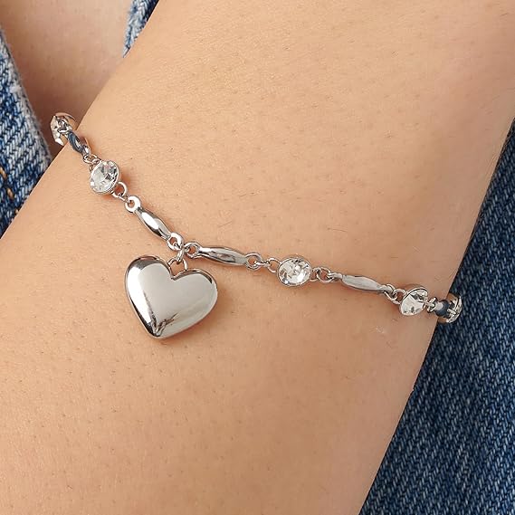 Brosway Damenarmband aus versilbertem Stahl, CHAKRA-Kollektion, halbstarres Herz _BHKB211 