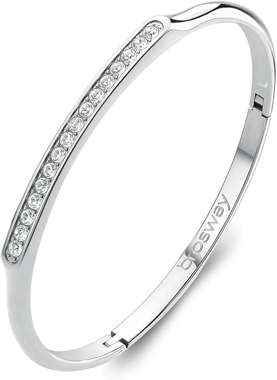 Bracciale Brosway Donna Acciaio Argentato Rigido Cristalli Coll. With You _BWY56