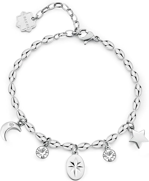 Bracciale Brosway Donna Acciaio Coll. CHAKRA Ciondoli Stella Luna _BHKB247