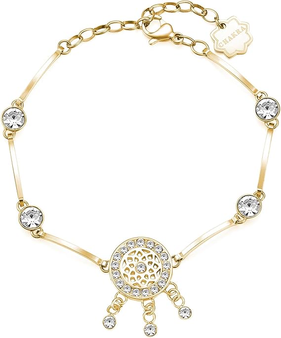 Bracciale Brosway Donna Acciaio Coll. Chakra Acchiappasogni Dorato Cristalli _BHKB032