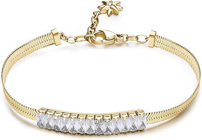 Bracciale Brosway Donna Acciaio Dorato Catena Sake Zirconi Coll. DESIDERI _BEI088