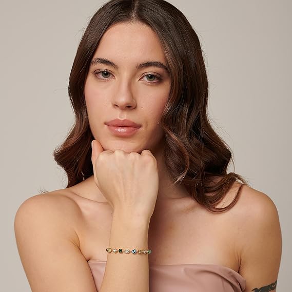 Bracciale Brosway SYMPHONIA Donna Acciaio Dorato Cristalli Colorati _BYM171