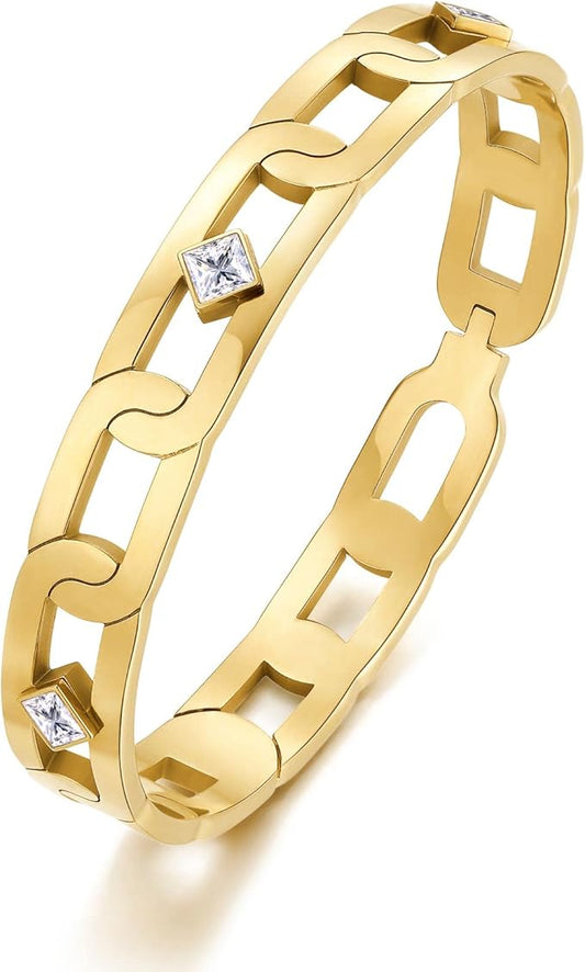 Brosway Damenarmband aus goldfarbenem Stahl und Kristallen, Kollektion With You _BWY20 