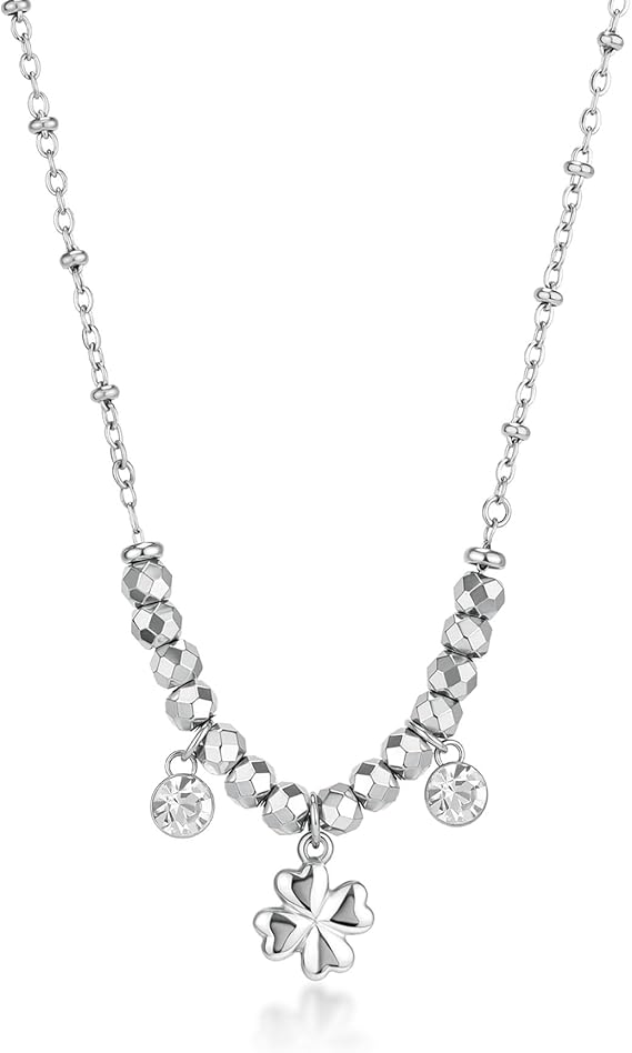 Brosway Damen-Armband Stahl Silber Vierblättriges Kleeblatt _BHKN163