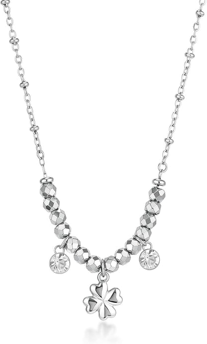 Brosway Damen-Armband Stahl Silber Vierblättriges Kleeblatt _BHKN163