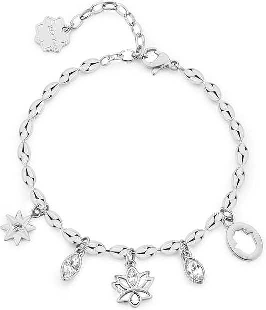 Bracciale Brosway CHAKRA Donna Ciondoli Fiore di Loto Mano di Fatima _BHKB251
