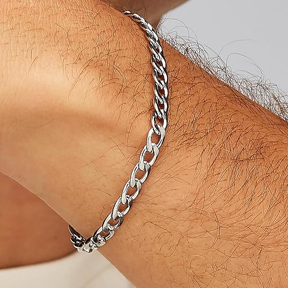 Bracciale Brosway Uomo Acciaio Argentato Catena Grumetta Coll. RIPTIDE _BTD018