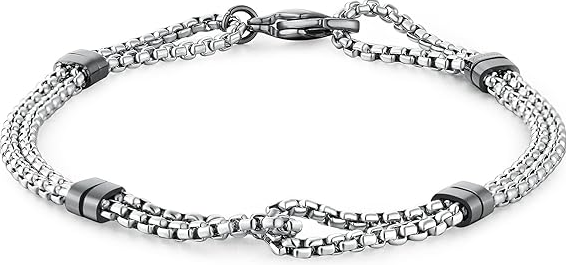Bracciale Brosway Uomo Acciaio Argentato Collezione Poseidon _BPN13