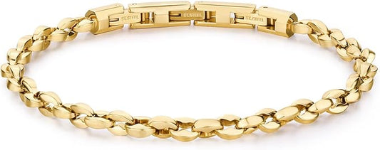 Brosway Herren-Armband Stahlkette Mesh Kaffee Gold Coll. RIPTIDE_BTD030 