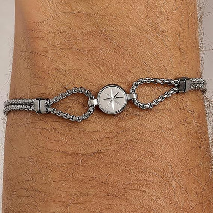 Bracciale Brosway Uomo Acciaio Color. Rutenio e Rosa dei Venti Coll. POSEIDON _BPN12