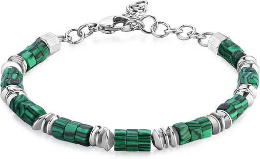 Brosway Herrenarmband Stahl Malachit Coll. RIPTIDE_BTD010 