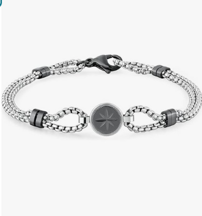 Bracciale Brosway  Uomo Acciaio  Rosa Dei Venti Collezione Poseidon _BPN11