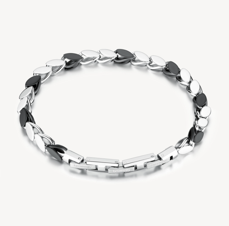 Bracciale Brosway Uomo Acciaio Silver e Nero _BTD045
