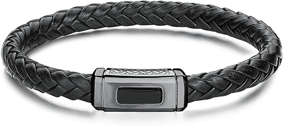 Bracciale Brosway Uomo Pelle Nero e Acciaio Coll. Logan _BOA13A