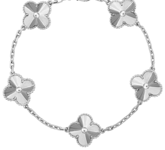Vancleef Damen-Armband aus Silber 925 mit vierblättrigem Kleeblatt _LSB06 