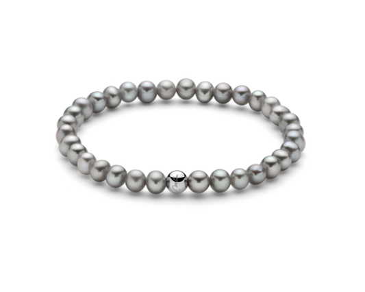 Bracciale Donna Perle Naturali con boule in argento Miluna _PBR3035