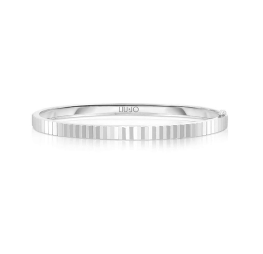 Bracciale LIU JO Donna Acciaio Argentato Rigido Sfaccettato _LJ2394