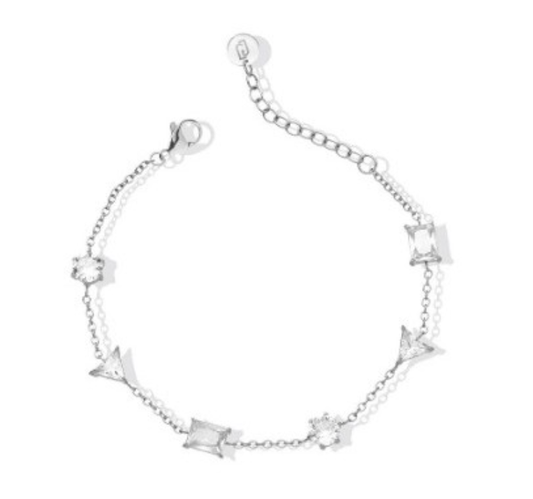 Bracciale Liu Jo Donna Acciaio Silver Cristalli Forme Alternate _LJ2853