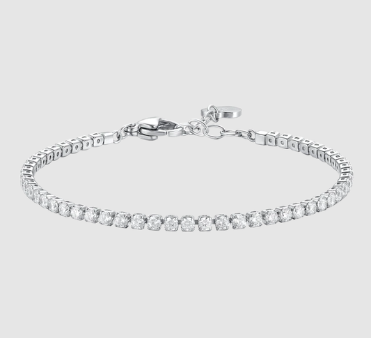Bracciale Luca Barra Acciaio Donna Zirconi Crystal _BK2872