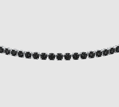 Bracciale Luca Barra Acciaio Donna Zirconi Neri _BK2879