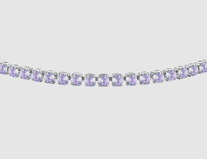 Bracciale Luca Barra Acciaio Donna Zirconi Viola _BK2875