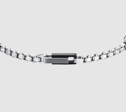Bracciale Luca Barra Acciaio Uomo Ip Nero _BA1778