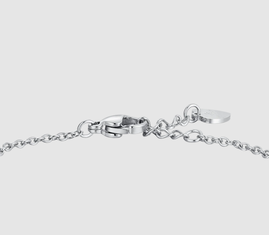 Bracciale Luca Barra Bambina Acciaio Argentato Carrozza Smaltata _JB228