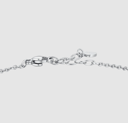 Bracciale Luca Barra Donna Acciaio Argentato Centrale Sole e Cristallo Bianco _BK2830