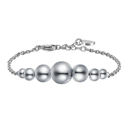 Luca Barra Damen-Armband aus Stahl mit zentralen Kugeln _BK2752 