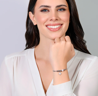 Bracciale Luca Barra Donna Acciaio Ciondoli Stella e Cuore _BK2699