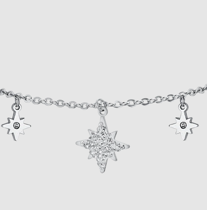 Bracciale Luca Barra Donna Acciaio Ciondoli Stelle e Luna _BK2603