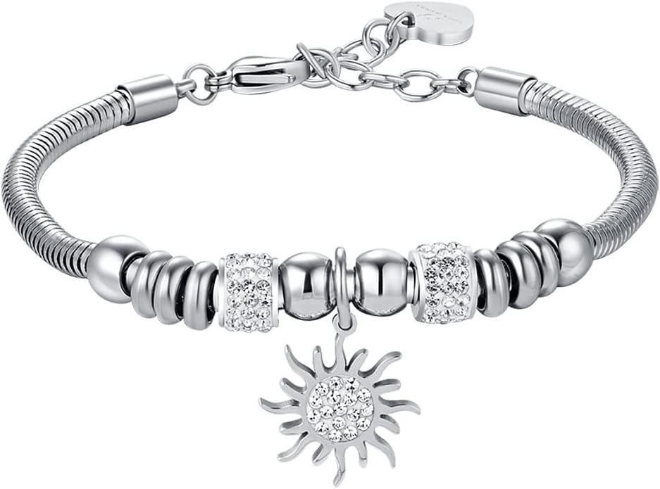 Luca Barra Damen-Armband aus Stahl mit Sonnenanhänger _BK2330 