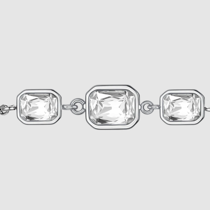 Bracciale Luca Barra Donna Acciaio Cristalli Bianchi  _BK2754