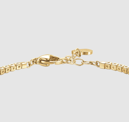 Bracciale Luca Barra Donna Acciaio Gold Zirconi Bianchi _BK2873