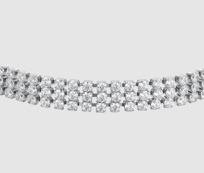 Bracciale Luca Barra Donna Acciaio Silver Tennis Zirconi Bianchi _BK2840