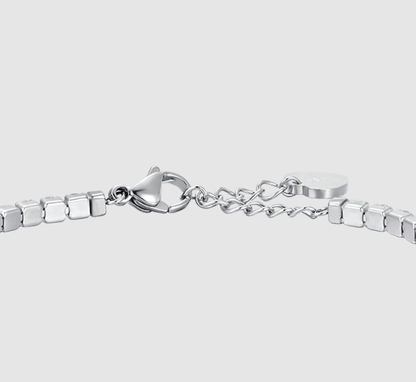 Bracciale Luca Barra Donna Acciaio Silver Zirconi Bianchi _BK2270