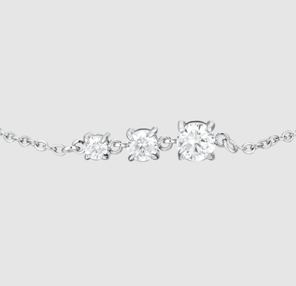 Bracciale Luca Barra Donna Acciaio Tre Zirconi Bianchi _BK2815