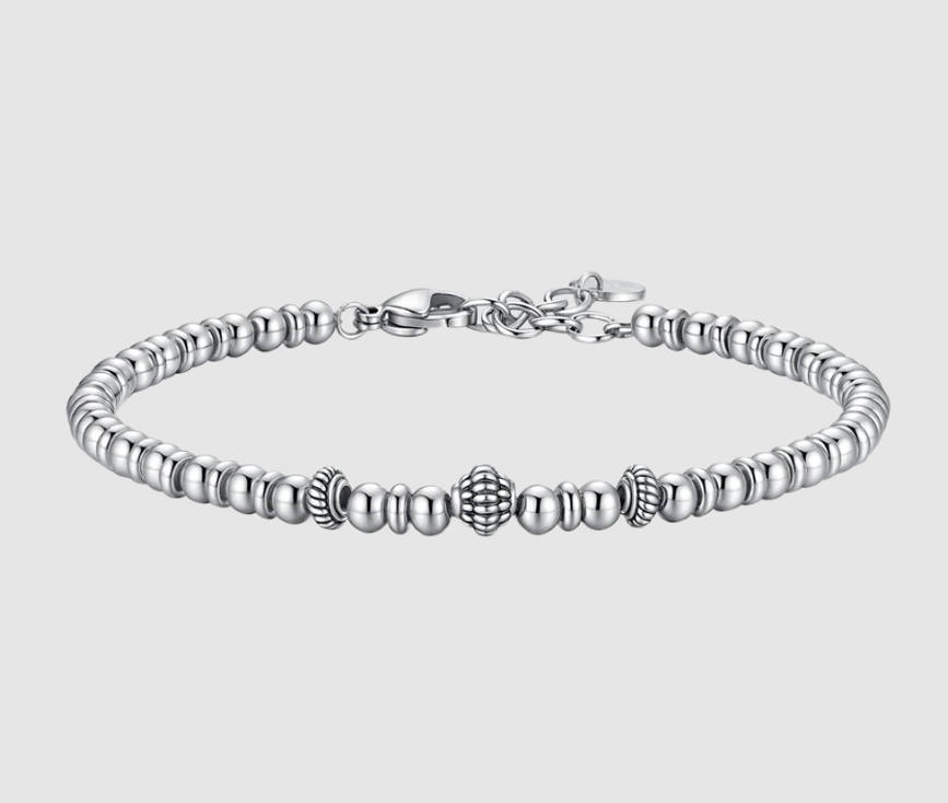 Luca Barra Herren-Armband aus Stahl Boule Elements Vintage-Effekt _BA1860 