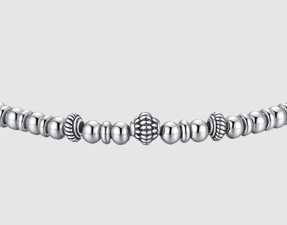 Luca Barra Herren-Armband aus Stahl Boule Elements Vintage-Effekt _BA1860 