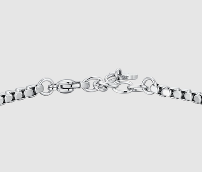 Bracciale Luca Barra Uomo Acciaio Centrale Rosa dei Venti _BA1872