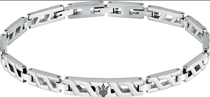 Bracciale Maserati Uomo Acciaio Logo Nero Collezione Iconic _JM124AVD34