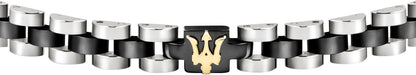 Bracciale Maserati Uomo Acciaio Ceramica Nera Logo _JM320AST08