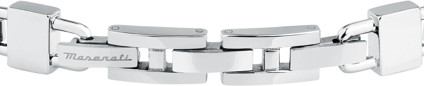 Bracciale Maserati Uomo Acciaio Ceramica Nera Logo _JM424ATZ41
