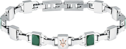 Bracciale Maserati Uomo Acciaio Ceramica Verde Logo _JM424ATZ43