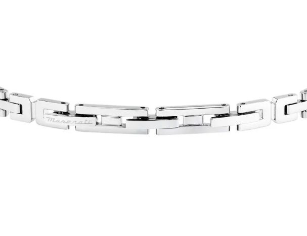 Bracciale Maserati Uomo Acciaio Diamonds Ceramica Nera Logo _JM125ATY25