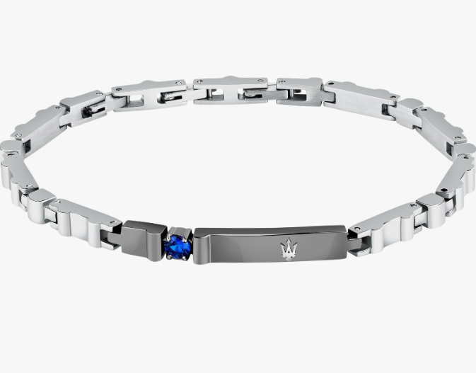 Bracciale Maserati Uomo Acciaio Zaffiri sostenibili Collezione Sapphire JM224AXO03