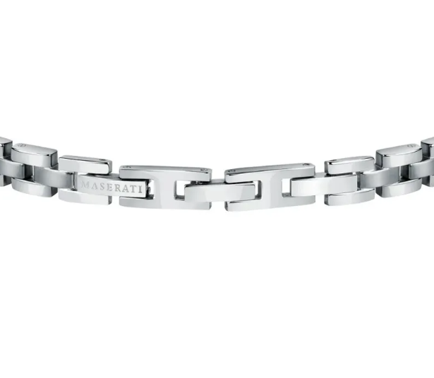 Bracciale Maserati Uomo Acciaio n. 2 Diamonds Targhetta Logo Oro _JM125ATY04